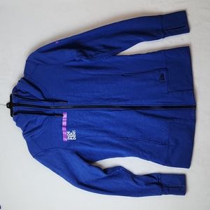 New Era Women's Hoodie Full Zip Blue Size Medium